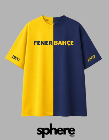 Fenerbahçe T-Shirt – Sarı/Göy Kombin (1907 Yazılı Dizayn)